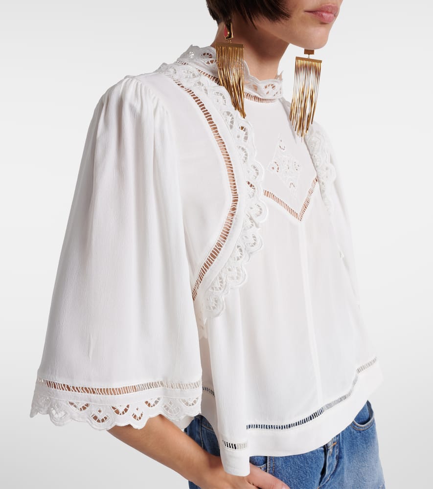 Frany broderie anglaise crêpe top