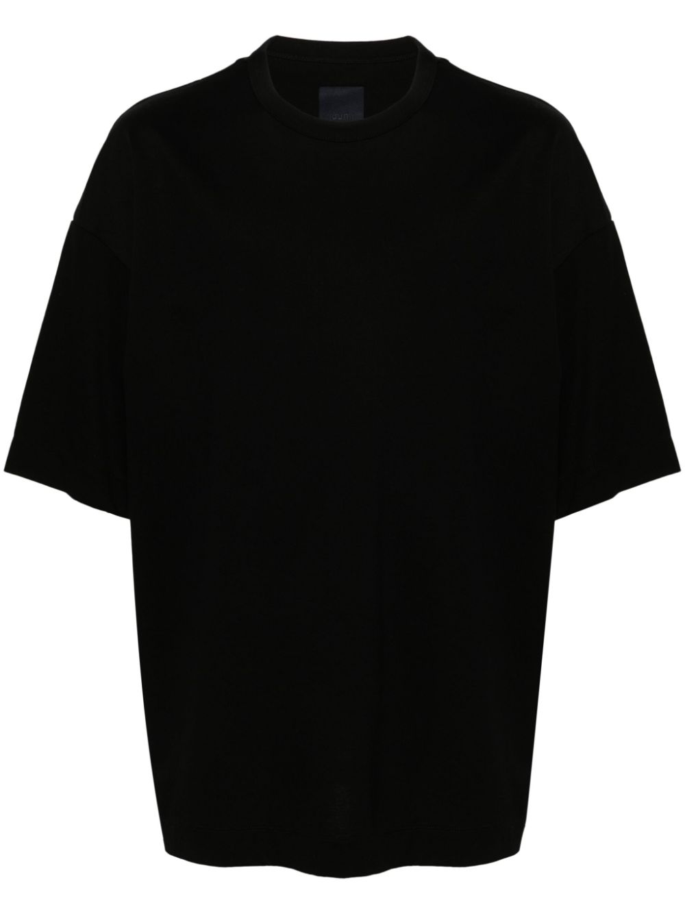 Logo-embroidered cotton T-shirt - Black