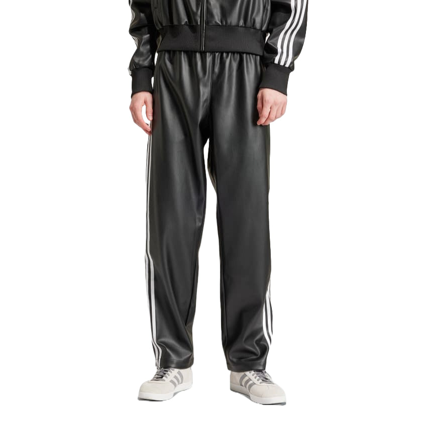 Faux Leather Adicolor 3-Stripes Firebird Track Suit Pants Asia Sizing 'Black'