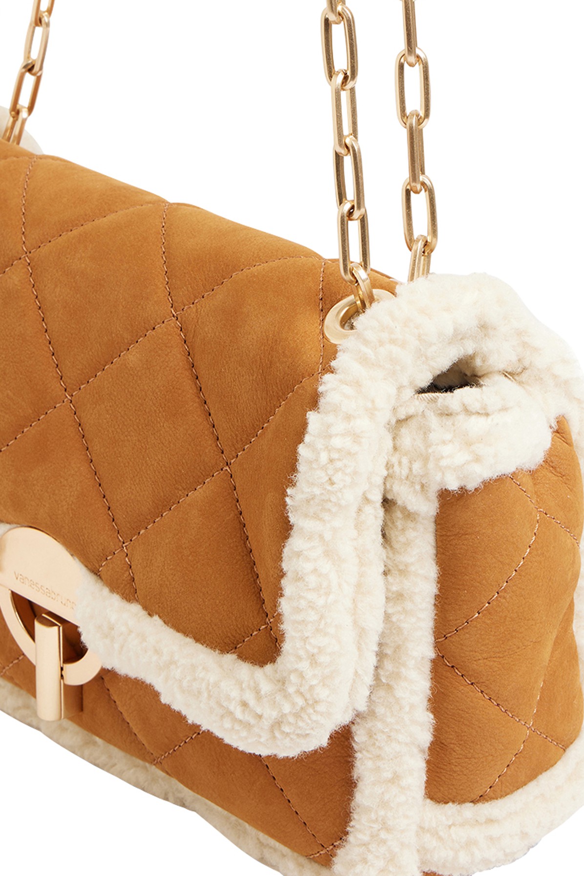 Shearling Moon Bag