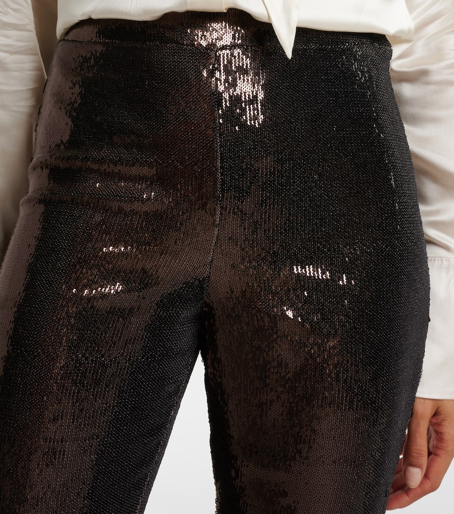 Sequined flared pants