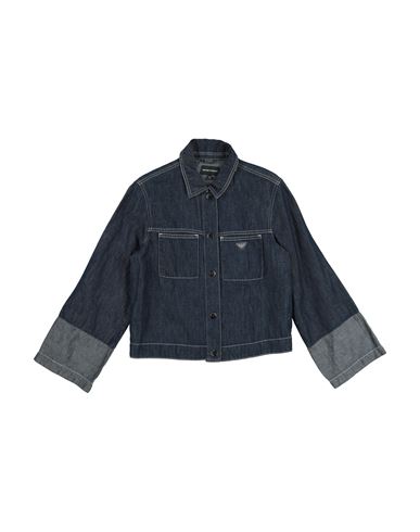 Kid Boy Denim outerwear Blue Size 10 Cotton, Linen