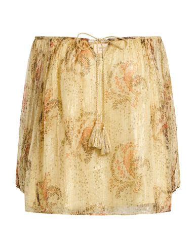 Woman Top Khaki Size ONESIZE Viscose, Metallic fiber