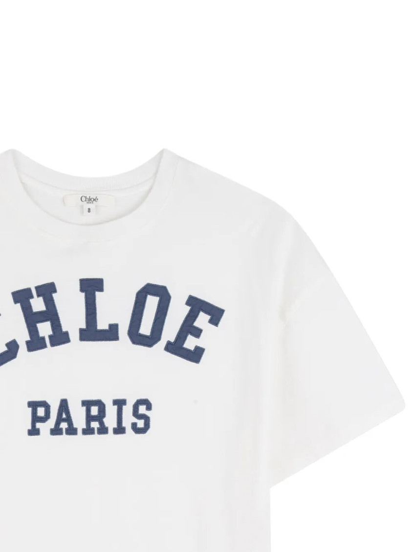 Girls White Logo T-shirt