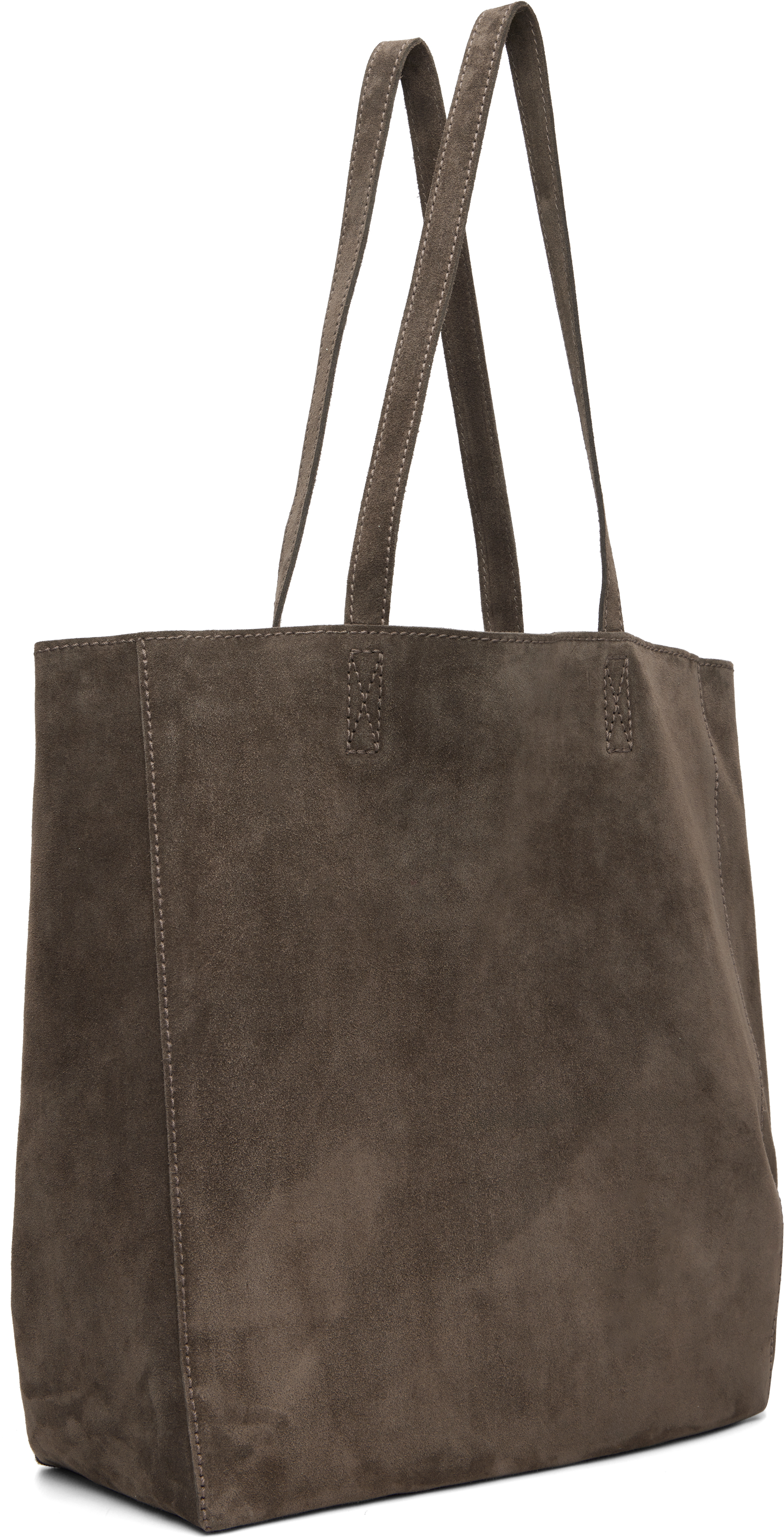 Brown Cou Suede Shopper Tote