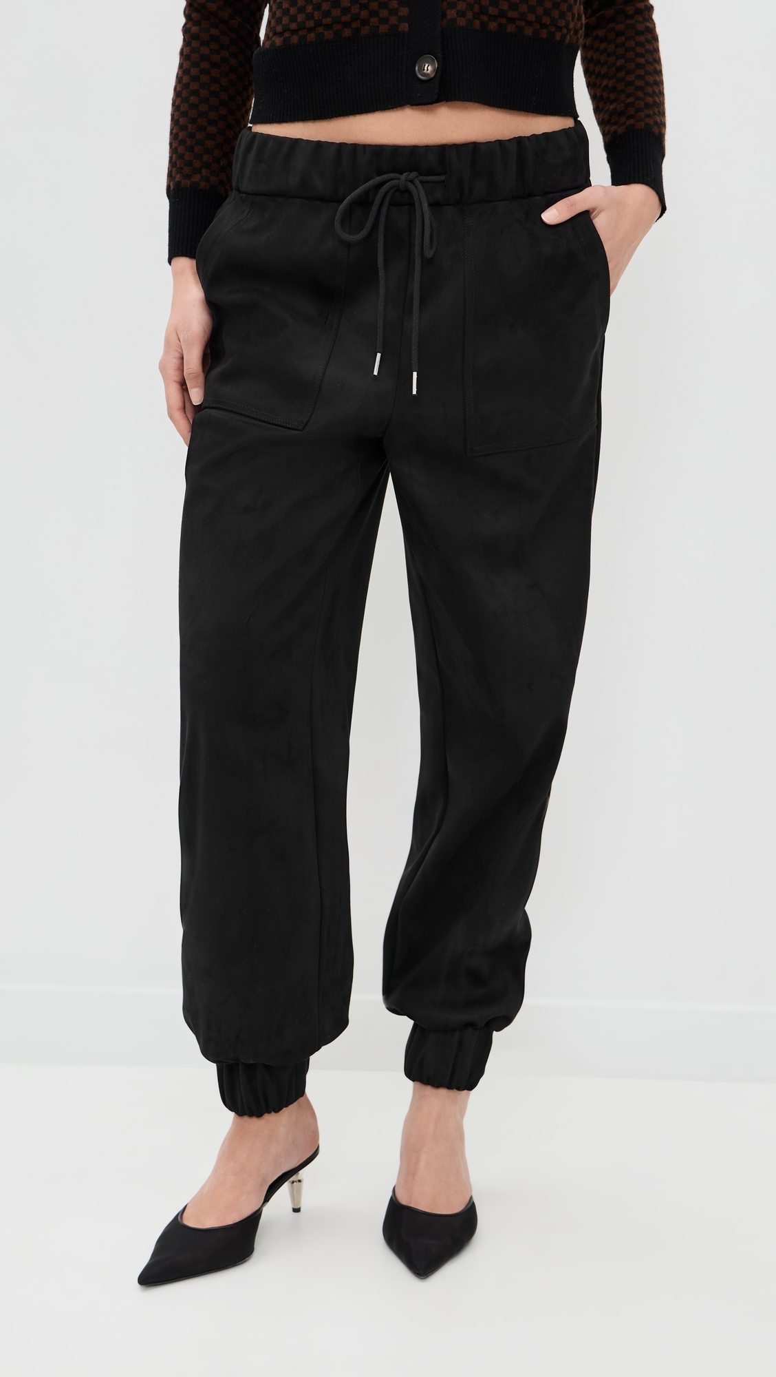 Remy Faux Suede Joggers Coffee