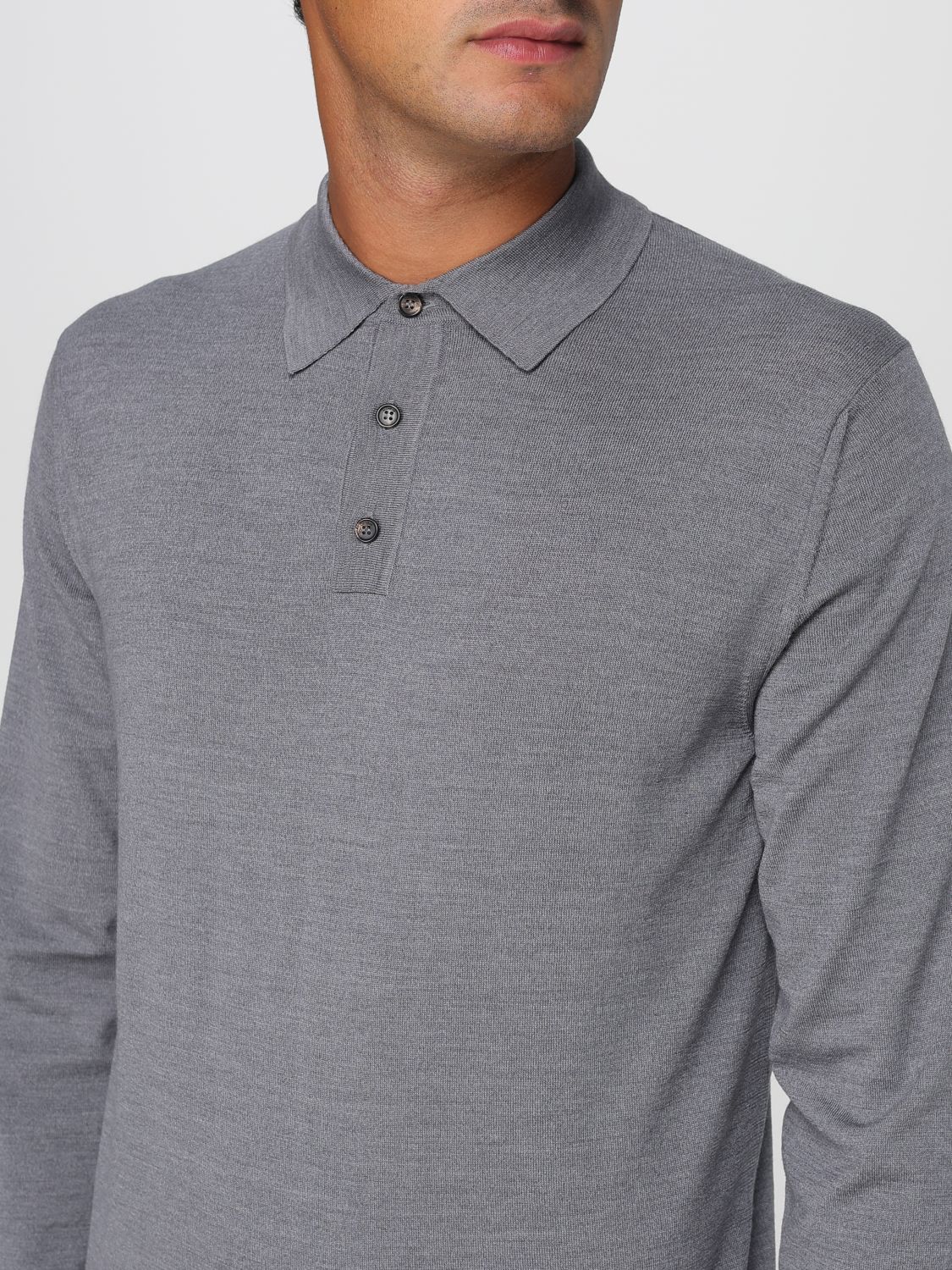 Polo Shirt Men color Grey