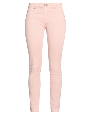 Woman Pants Light pink Size M Cotton, Elastane