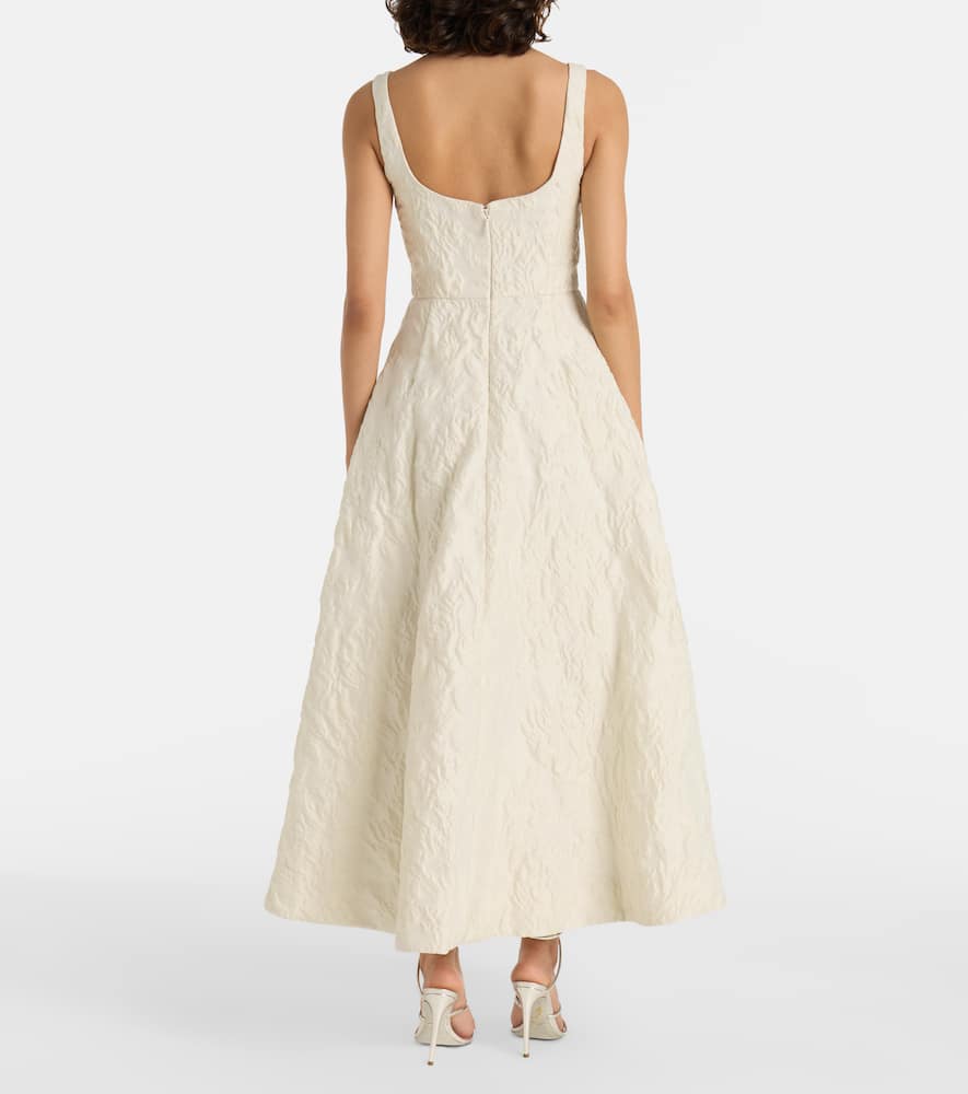Floral jacquard gown