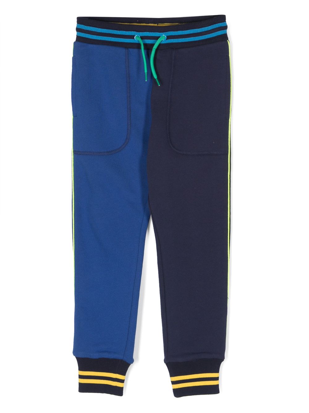 Colour-block track pants - Blue
