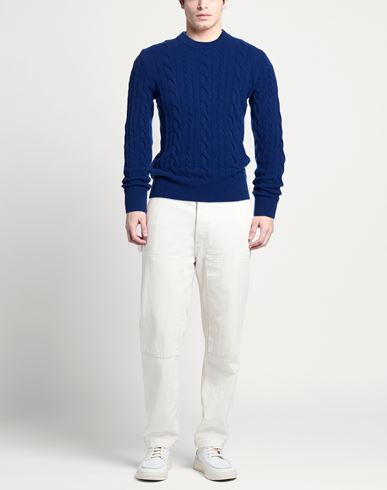Man Sweater Bright blue Size 46 Wool