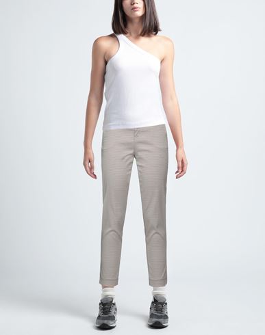 Woman Pants Taupe Size 6 Cotton, Polyester, Elastane