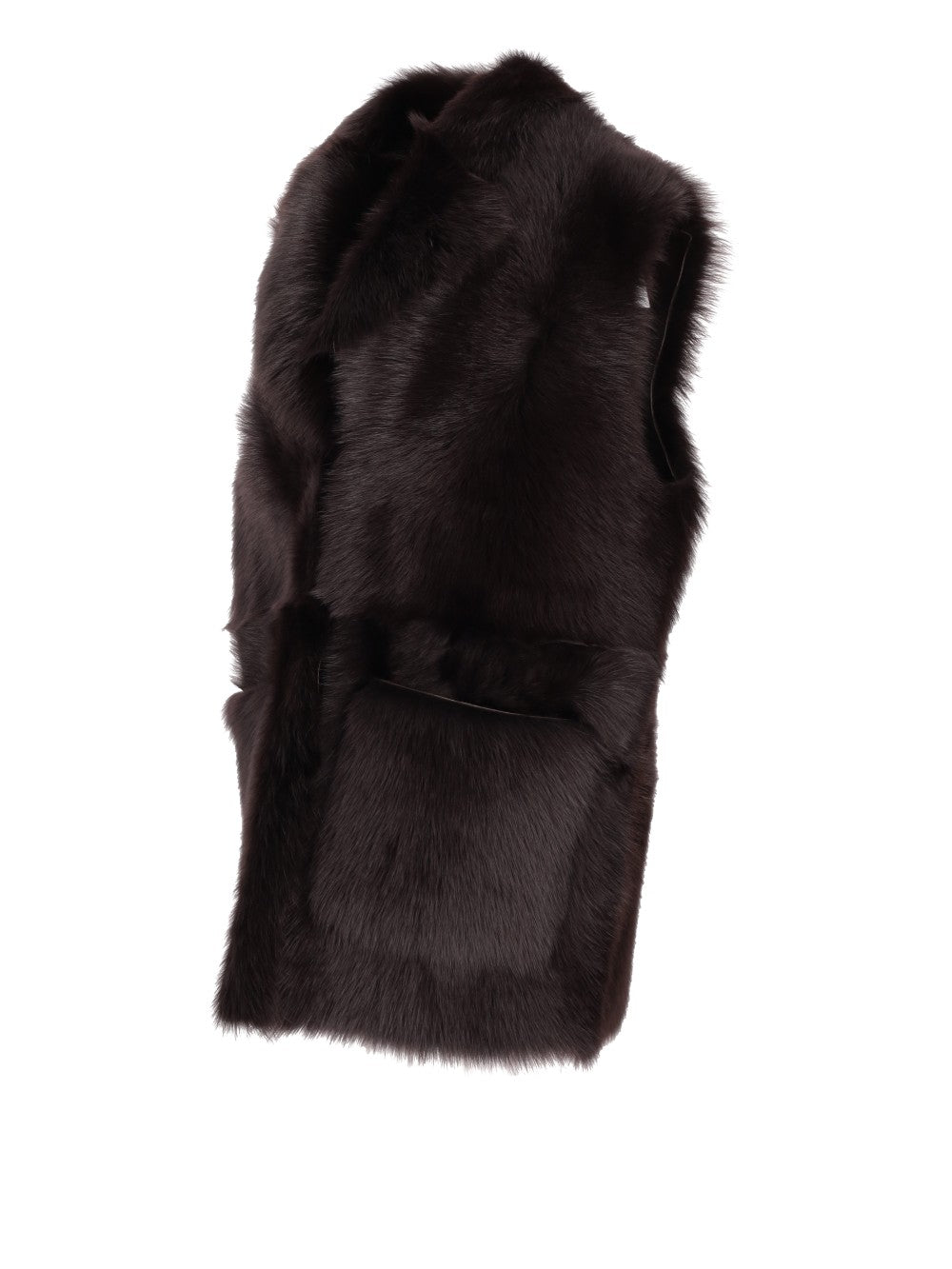 La Rose Gilet Montone Pelo Lungo
