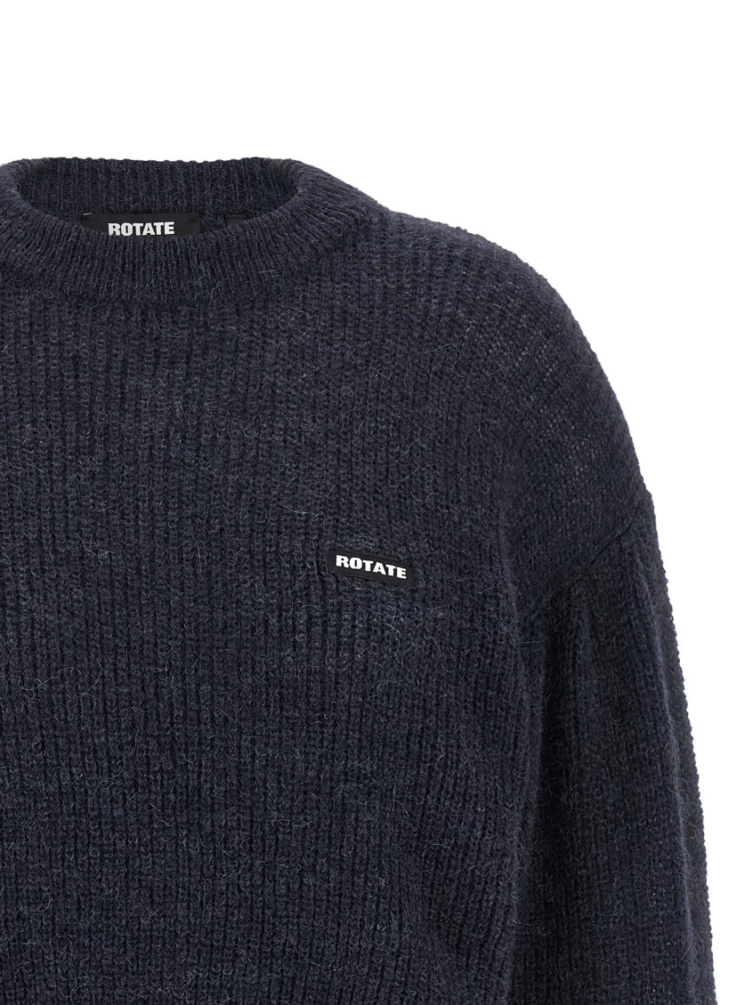 Blue Knit Puff sweater