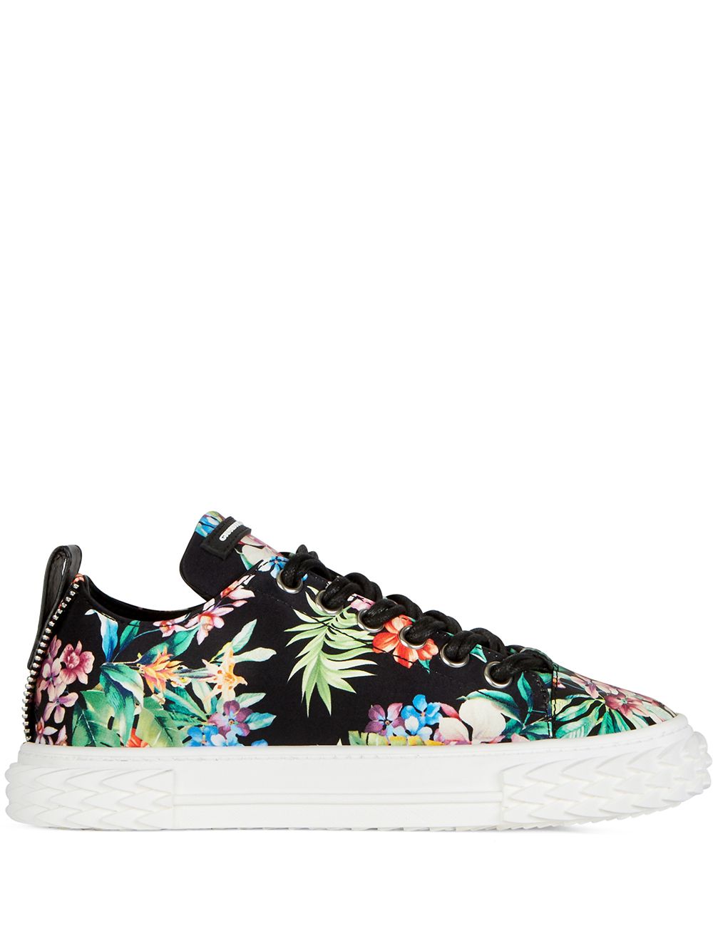 Floral print sneakers - Black