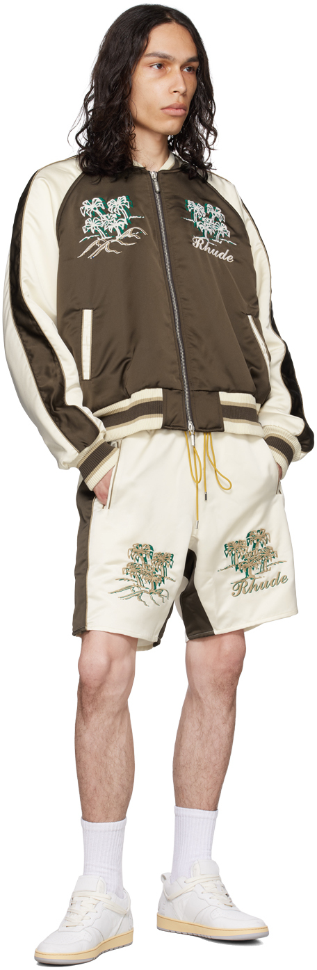 Rhude Brown Souvenir Bomber Jacket