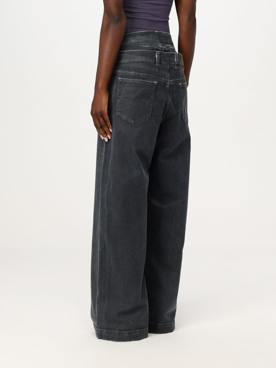Pants THE ATTICO Woman color Charcoal