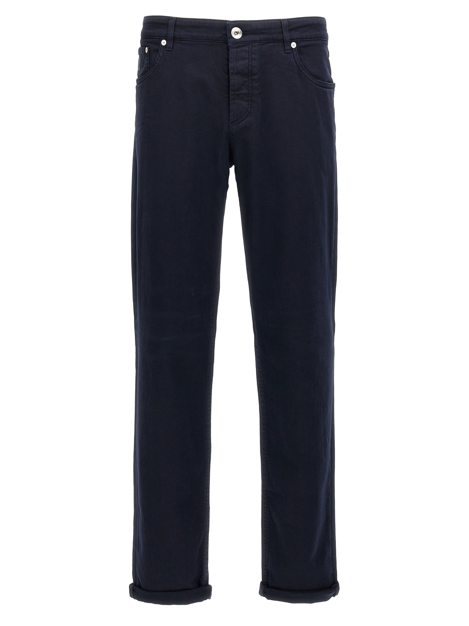 Cotton Denim Jeans — Navy