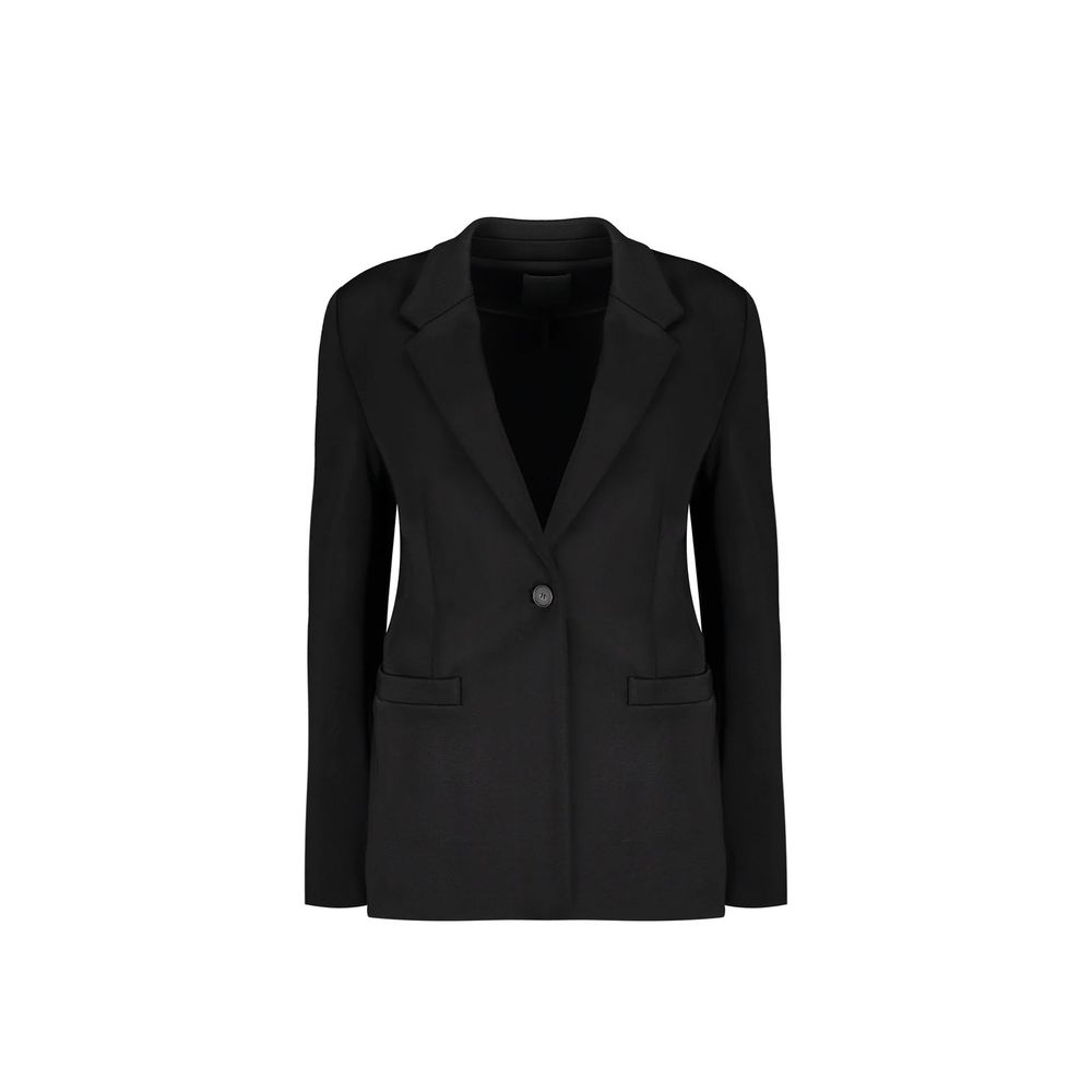 Tailored Viscose Blazer — Black