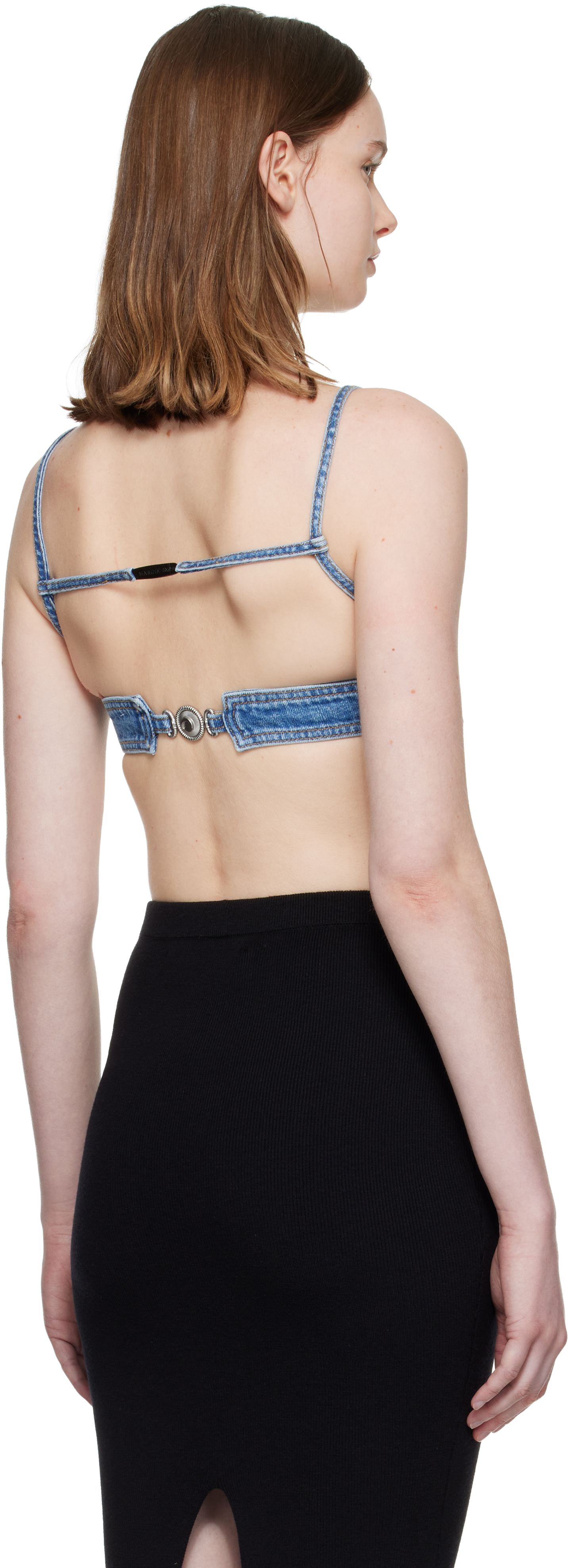 Blue Denim Moon Bra Top