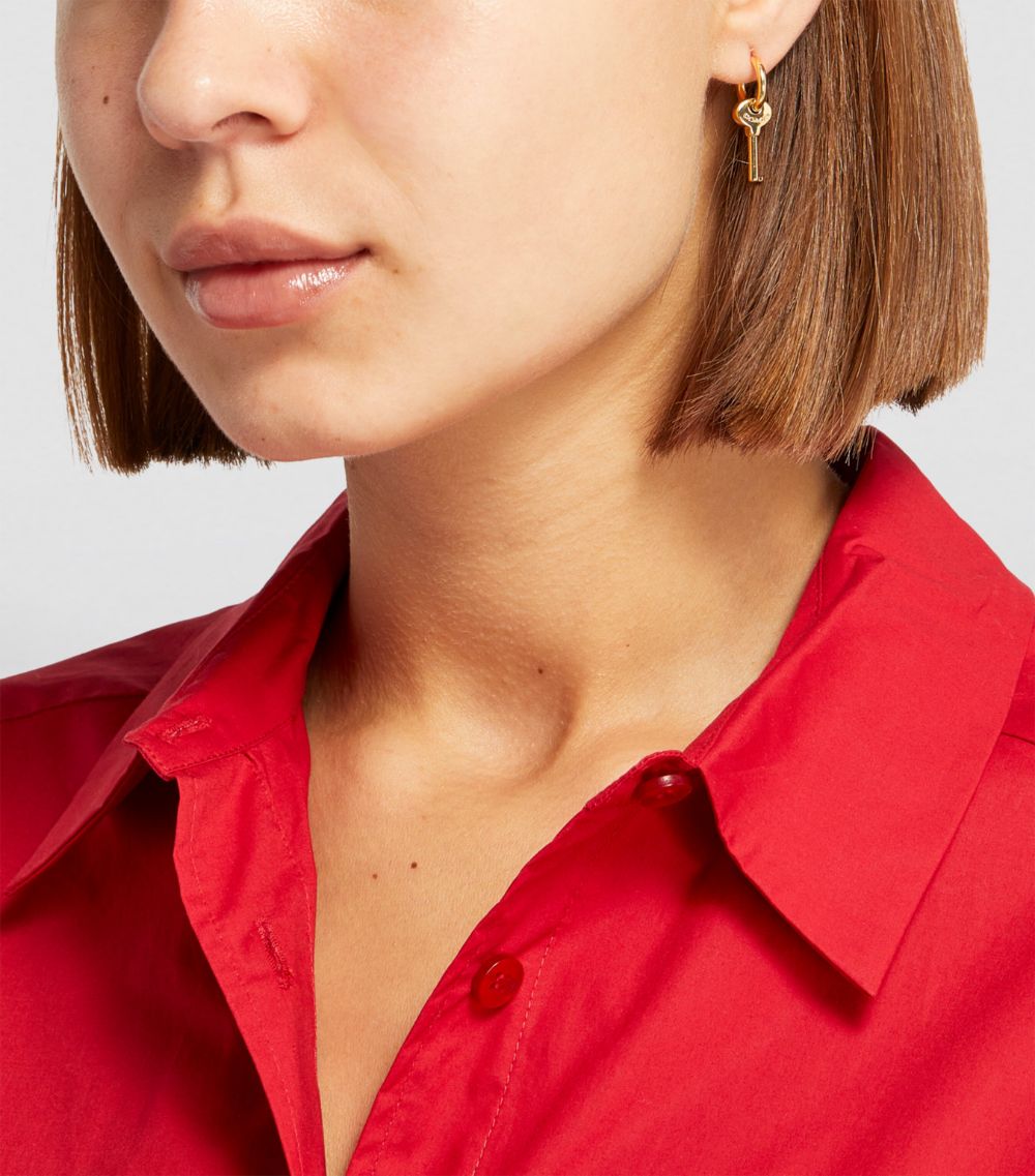 Padlock Key Earrings