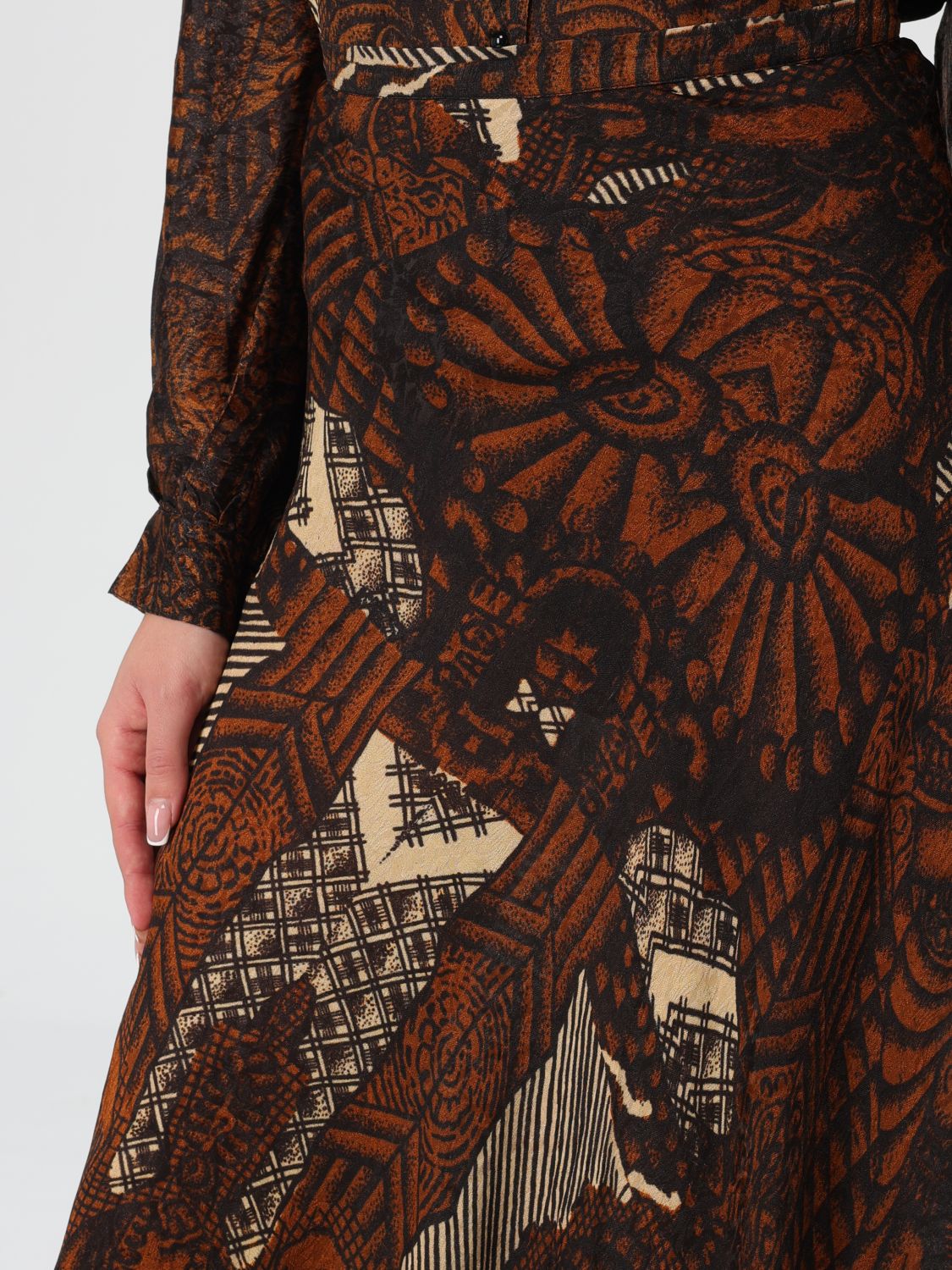 Skirt Woman color Brown