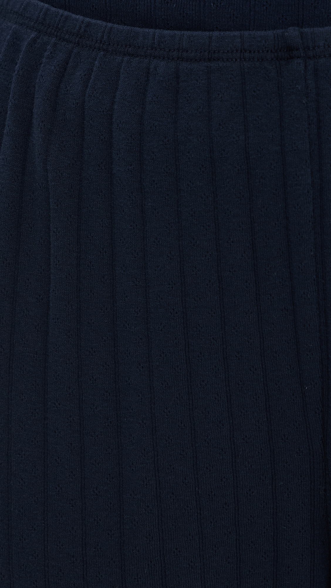 The Pointelle Simple Crop Pants Navy