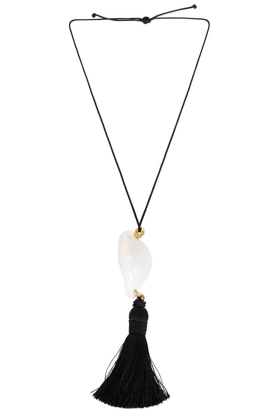 Timeless Pearly Conch Necklace in Multi - Black,White. a