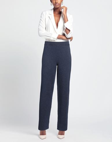 B. a. Printed Artworks Woman Pants Navy Size L Cashmere