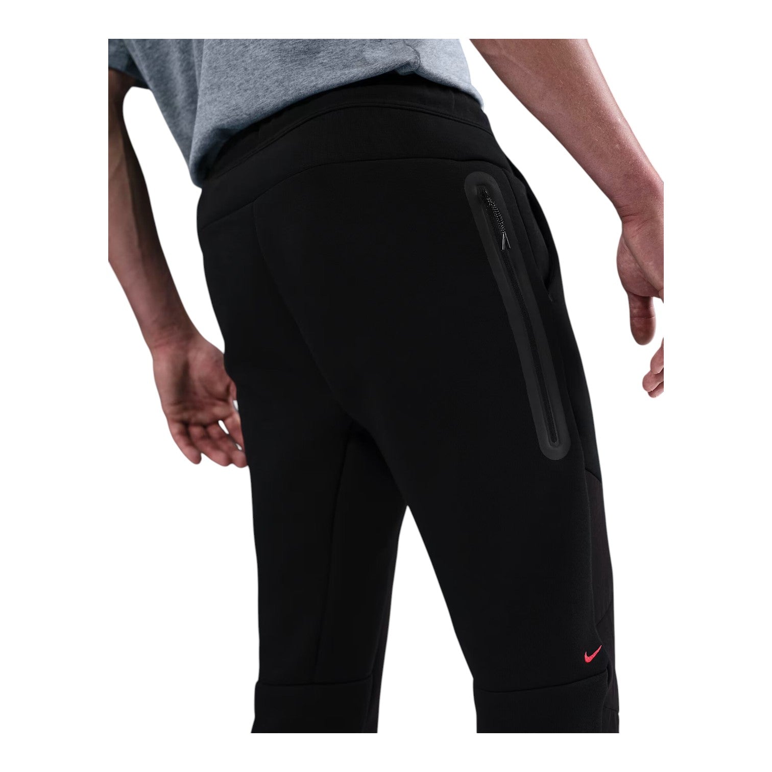 Tech Fleece Joggers 'Black Bright Crimson'