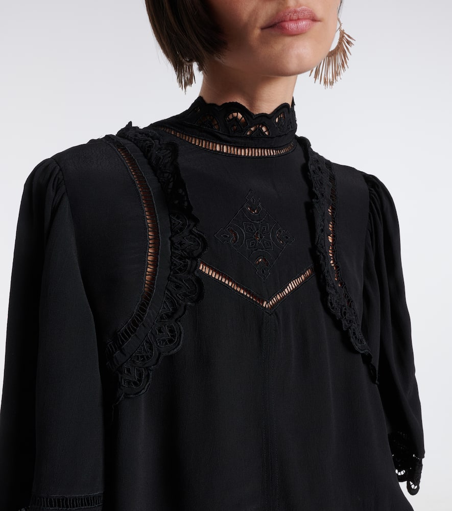 Frany broderie anglaise crêpe top