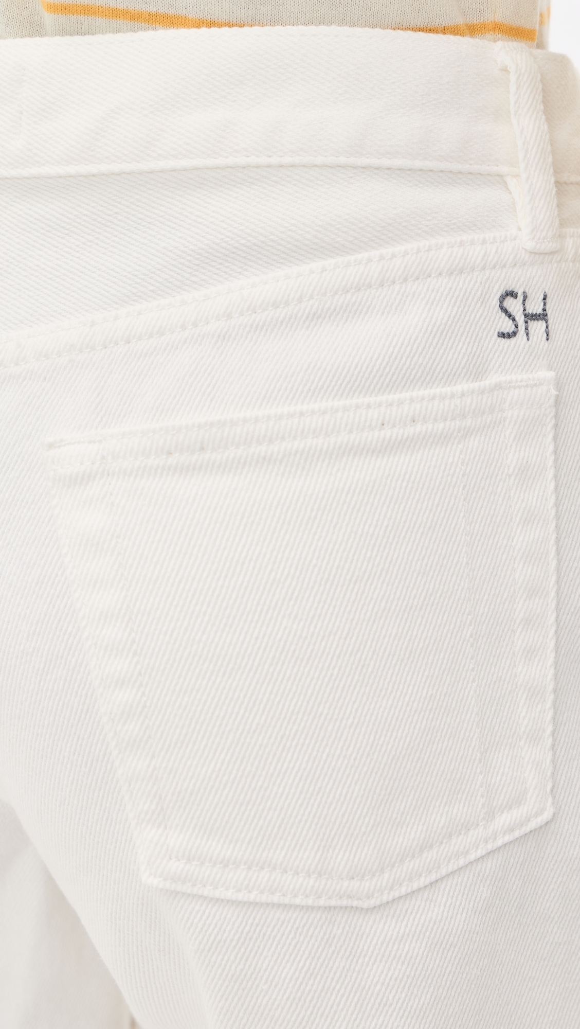 Cut Off Twill Shorts Milk