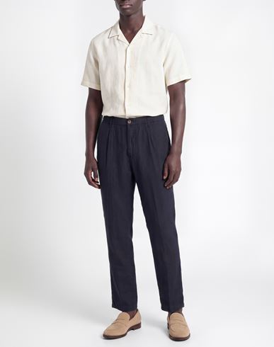Man Pants Navy Size 36 Linen