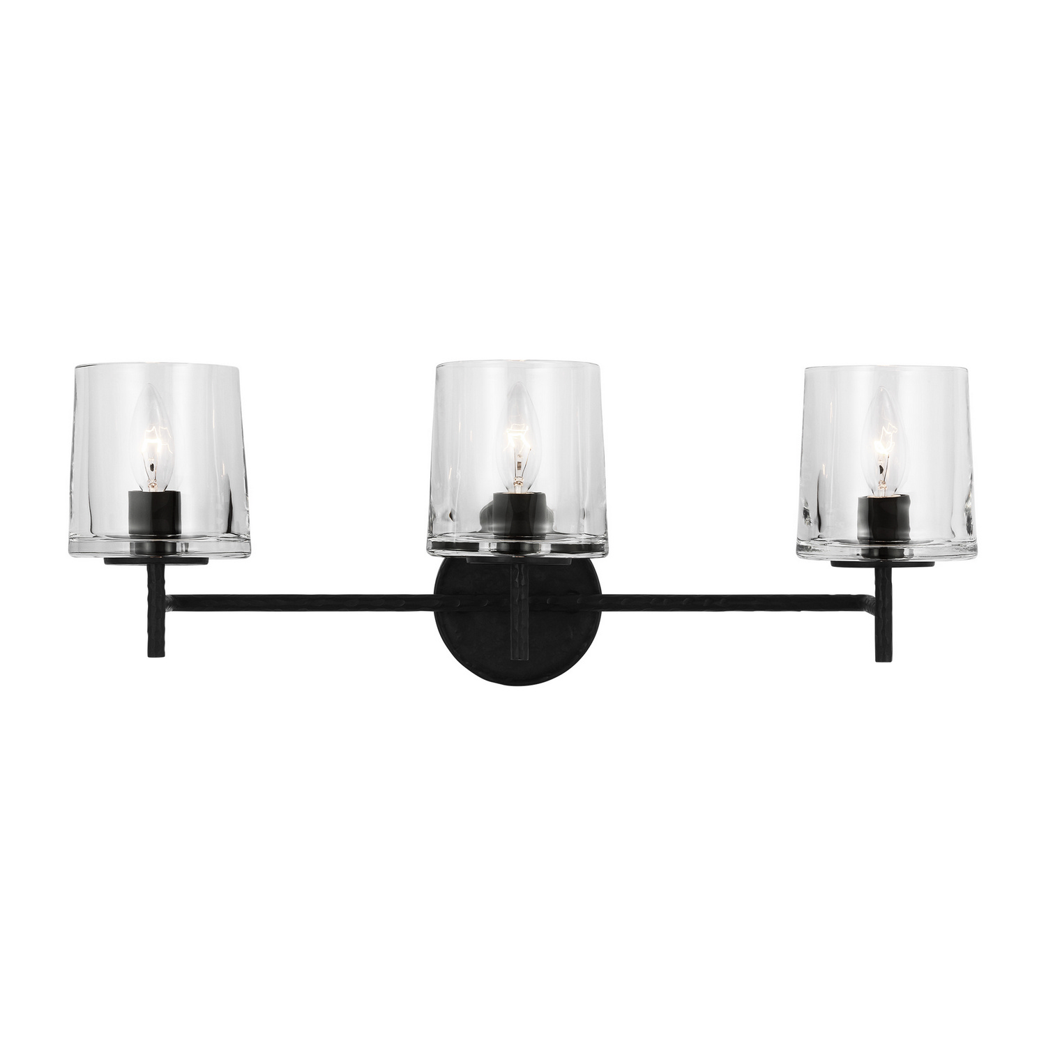 Visual Comfort Studio Marietta 3-Light Bathroom Vanity Light in Aged Iron by Ellen Degenere