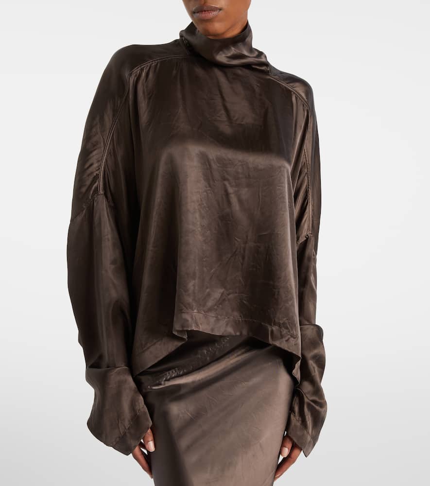 Jumbo Tabard asymmetric satin top