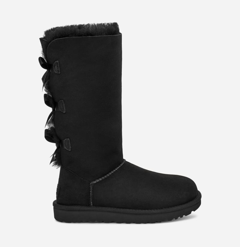 ® Women's Bailey Bow Tall II Boot Sheepskin Classic Boots in Black/