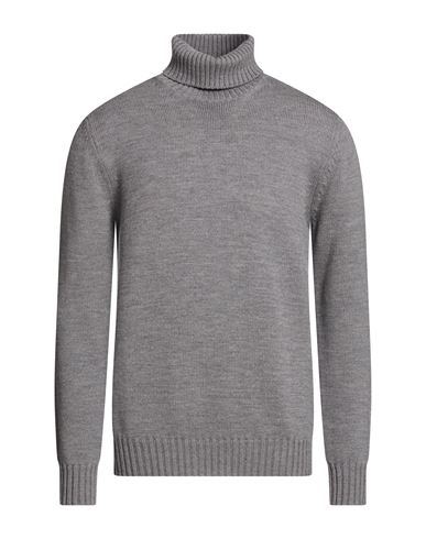 Man Turtleneck Grey Size 42 Merino Wool