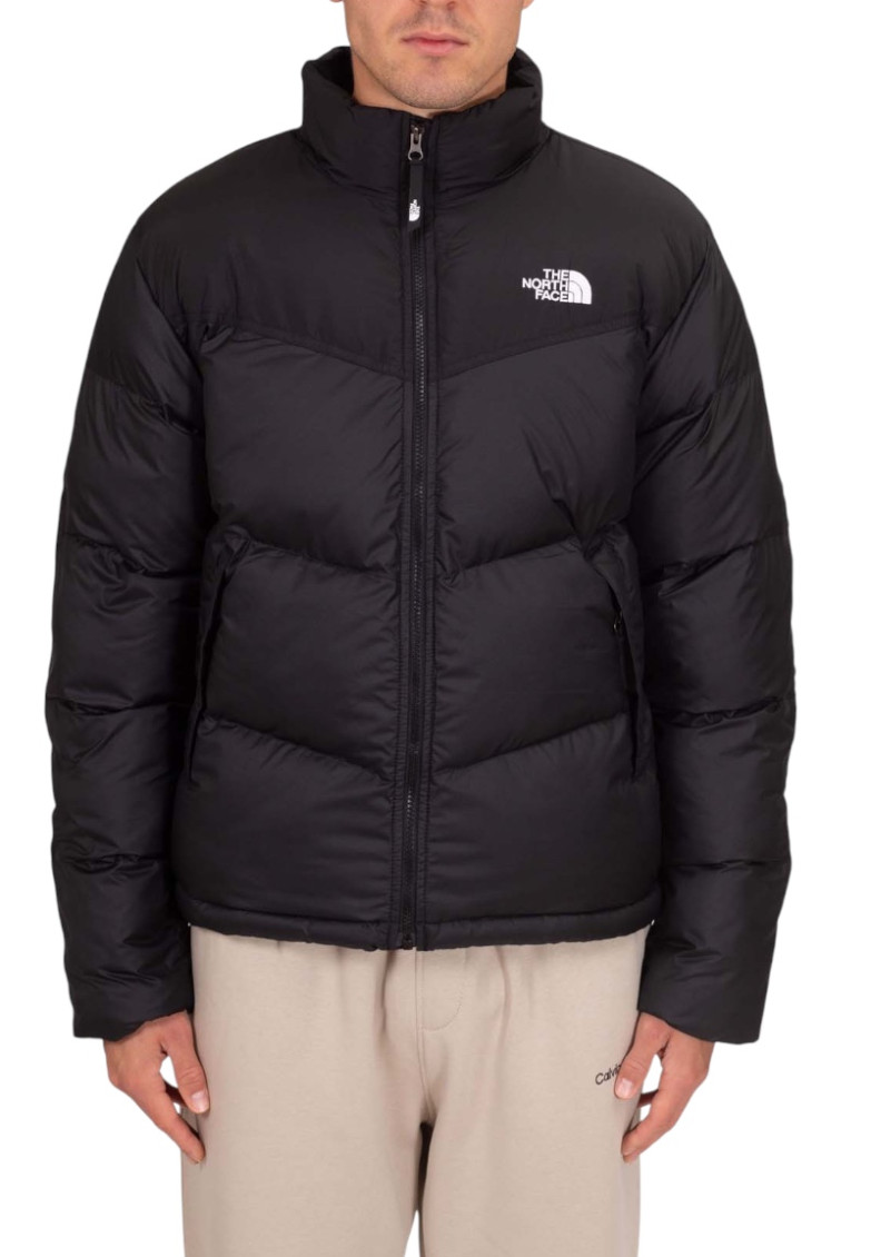 Black Quilted Mock Collar Jacket