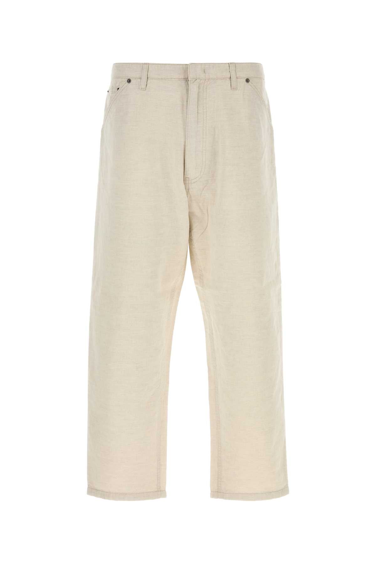 Melange Chambray Jeans — Beige