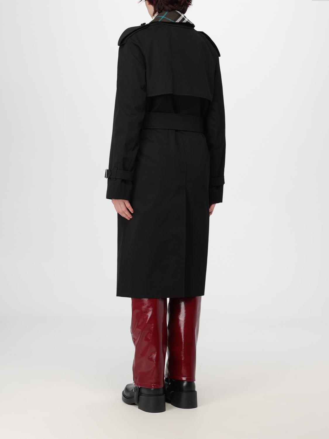 Detachable-collar trench coat - Black