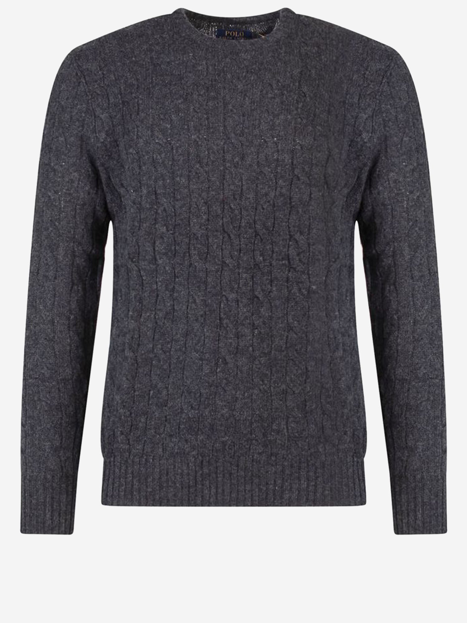 Cable-Knit Wool and Cashmere Sweater — Gray