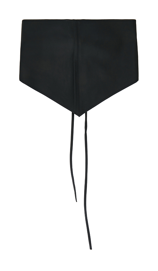 Ziah Leather Scarf in Black