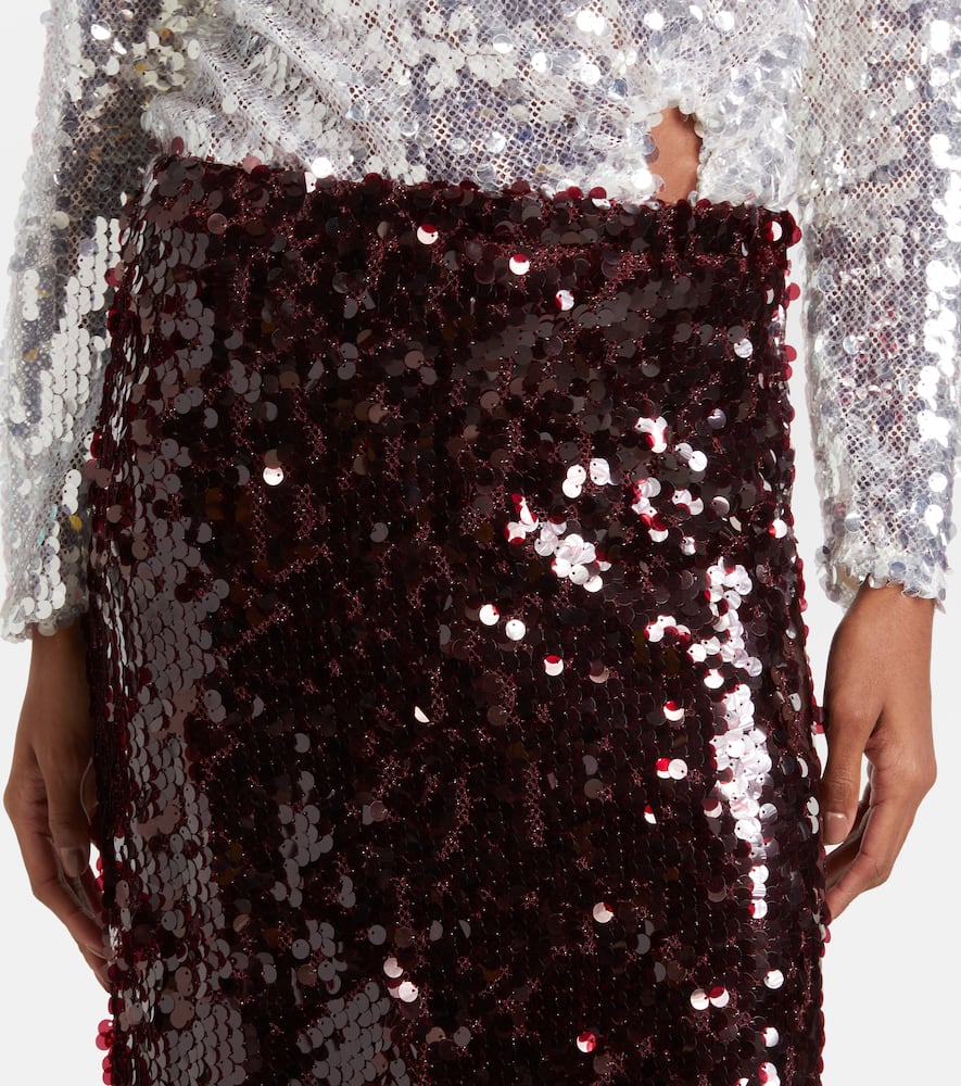 Opaline sequined midi skirt