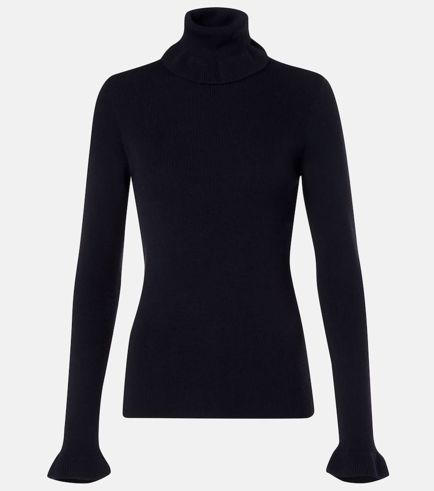 Chloé Ribbed-knit cotton and wool turtleneck sweater