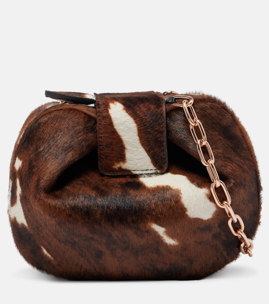 Demi Small calf hair clutch