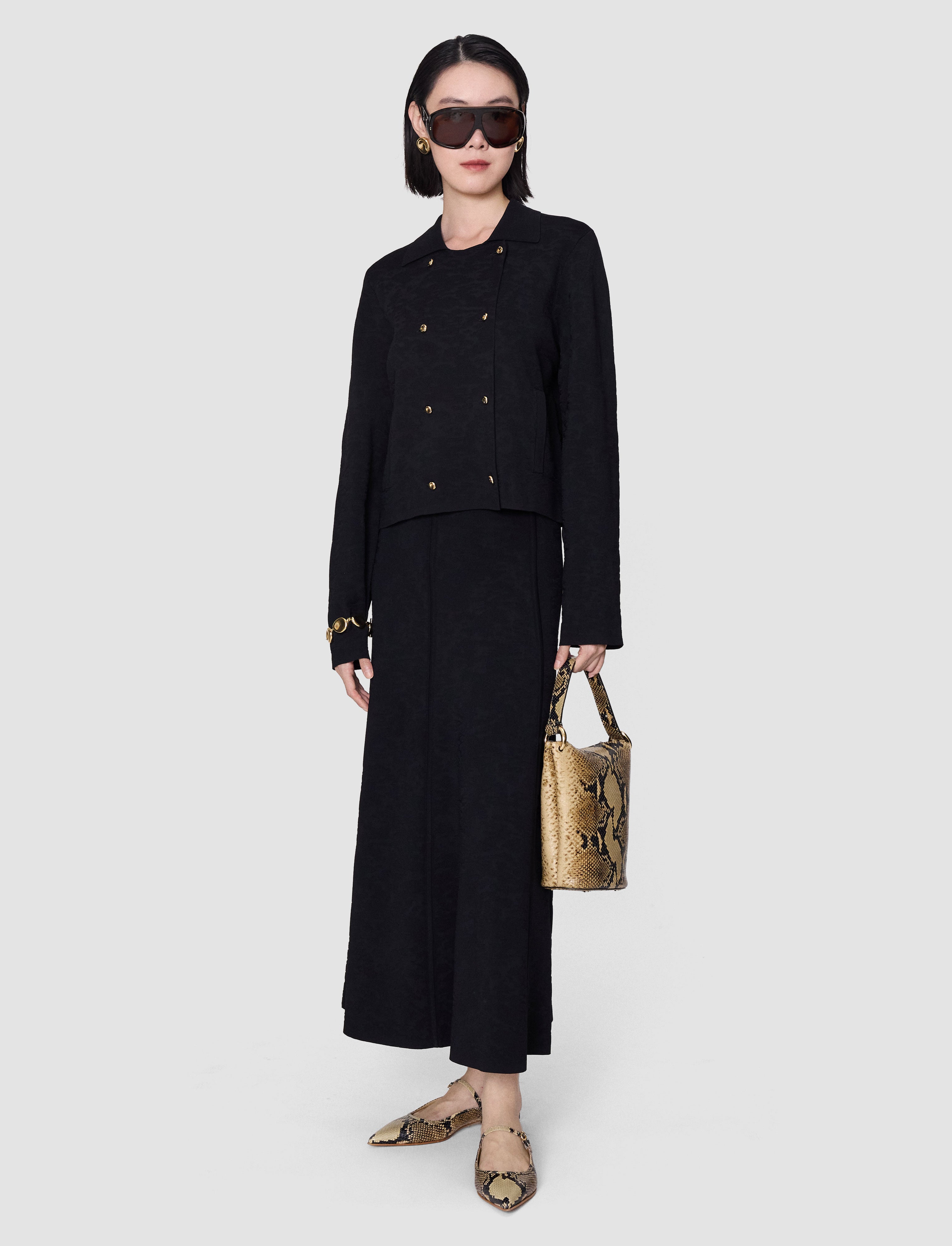 Pilar Leopard Jacquard Milano Jacket - M