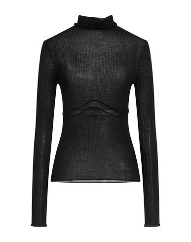 Woman Turtleneck Black Size 2 Wool