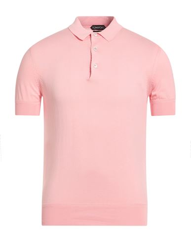 Man Sweater Salmon pink Size 36 Cotton