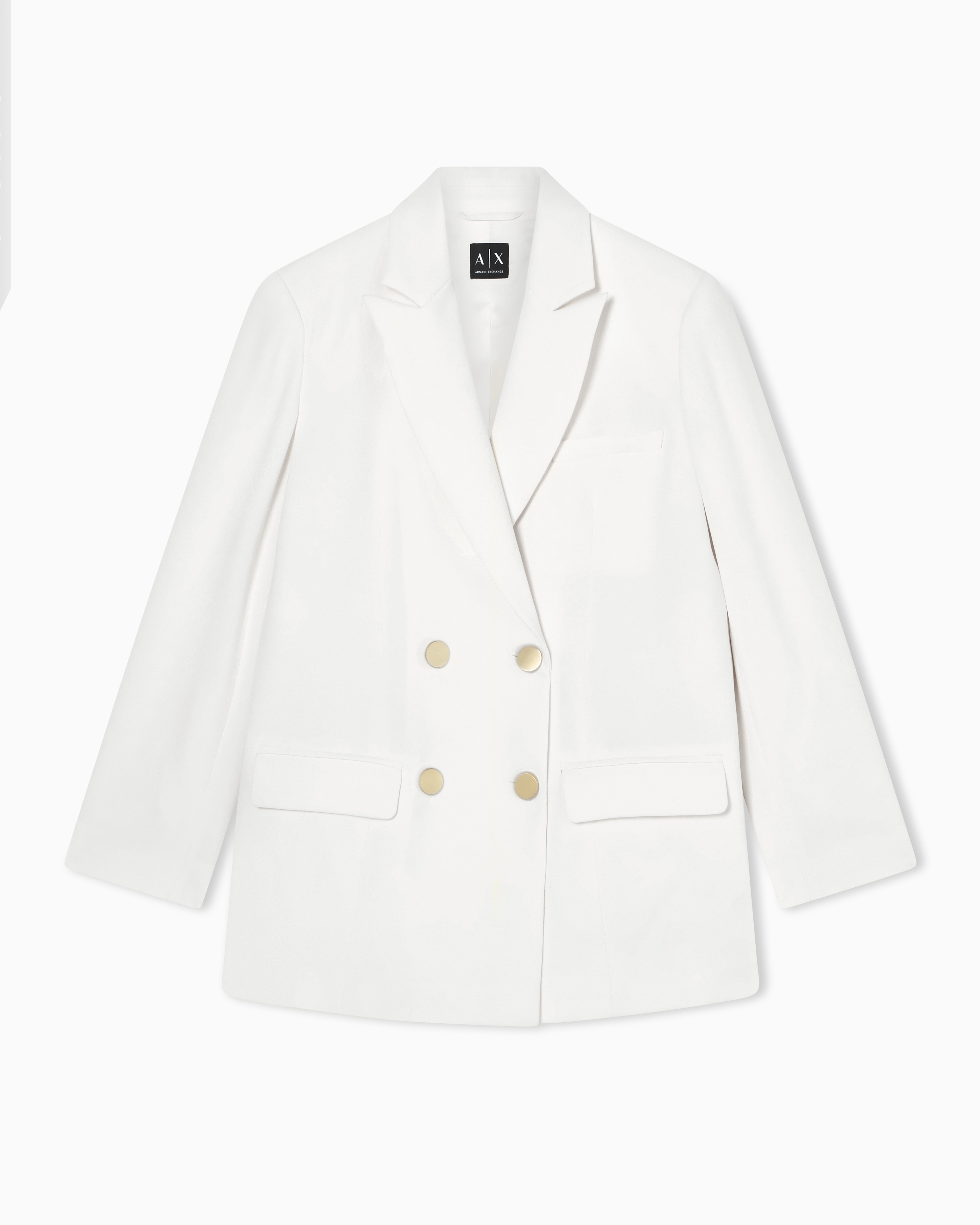 Double-breasted jacket in mixed fabric