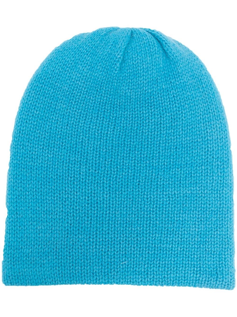 Ribbed cashmere beanie - Blue